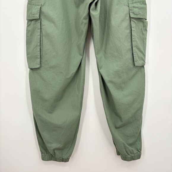 Abercrombie & Fitch Cargo Jogger Parachute Pants in Sage Green Sz Small Utility - Picture 7 of 9